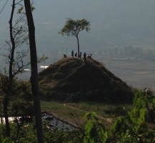 A random hill with random kids yelling random happy Nepali phrases at us.